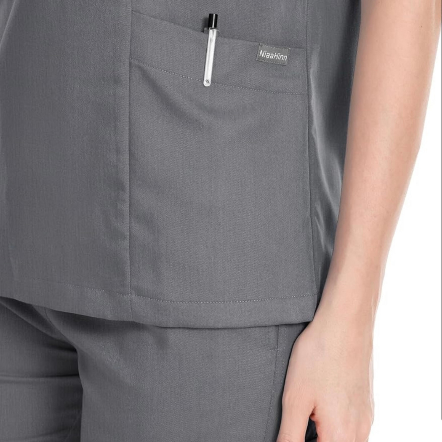 3-Pocket V-Neck Scrub Top