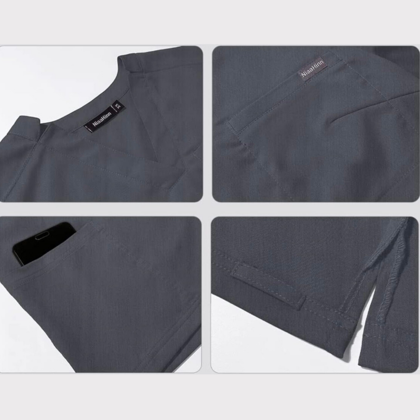 3-Pocket V-Neck Scrub Top