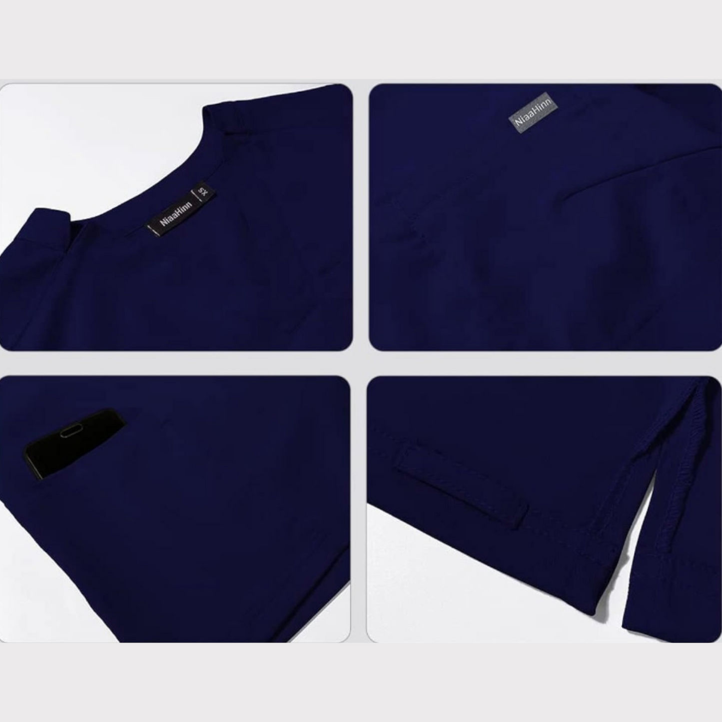 3-Pocket V-Neck Scrub Top