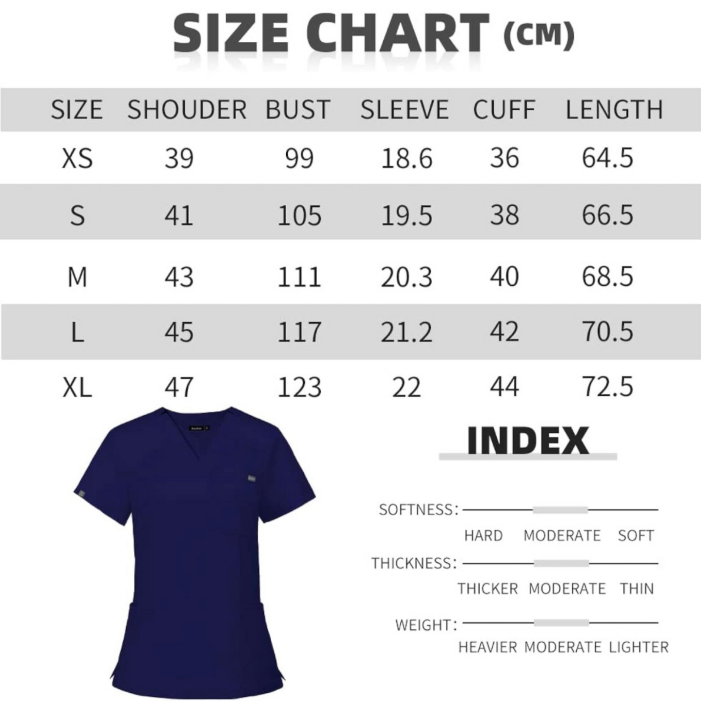 3-Pocket V-Neck Scrub Top