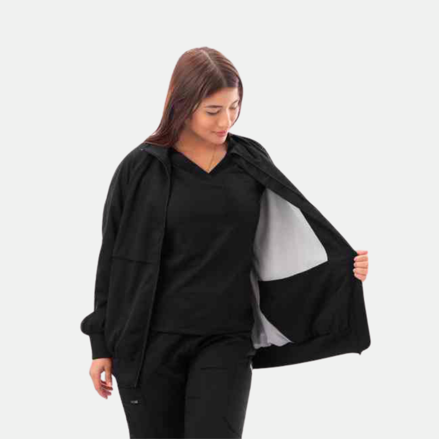 Unisex Full Zipper Scrub Jacket