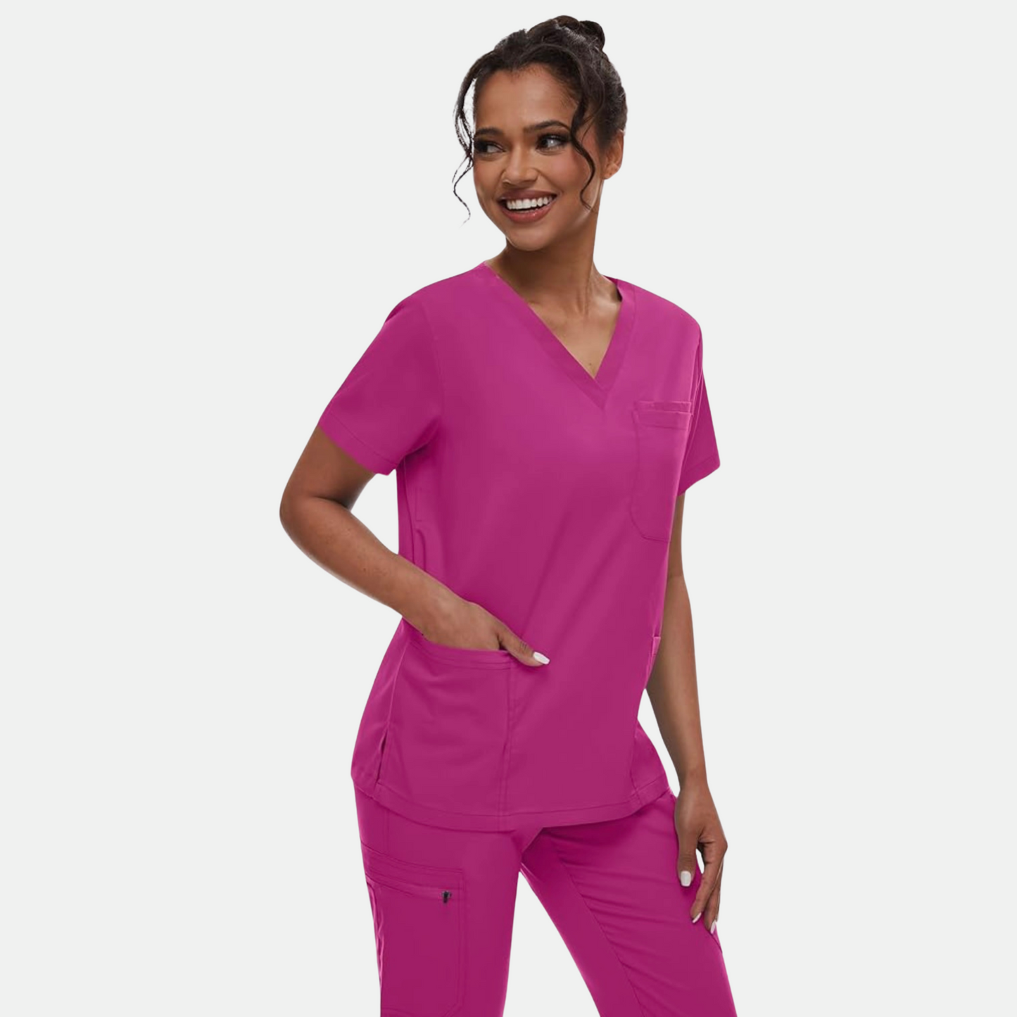 3-Pocket V-Neck Scrub Top
