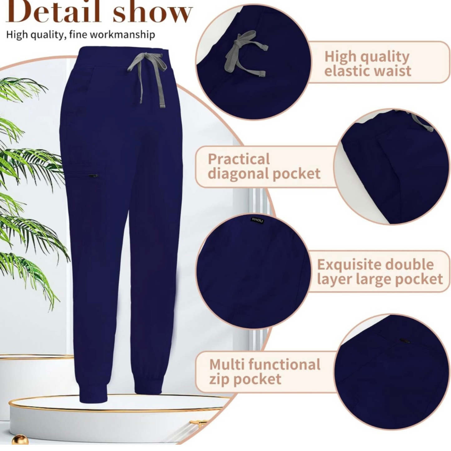 Women's 8 Pocket Midrise Joggers