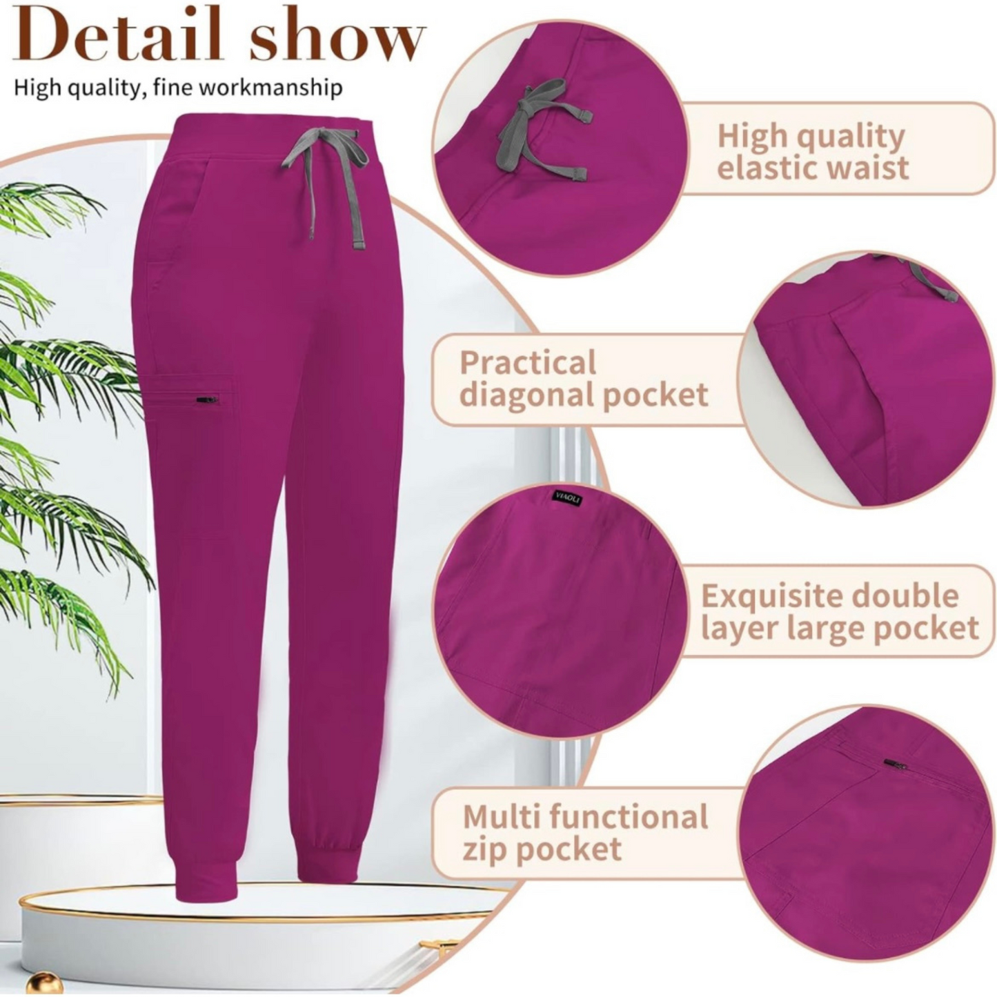Women's 8 Pocket Midrise Joggers
