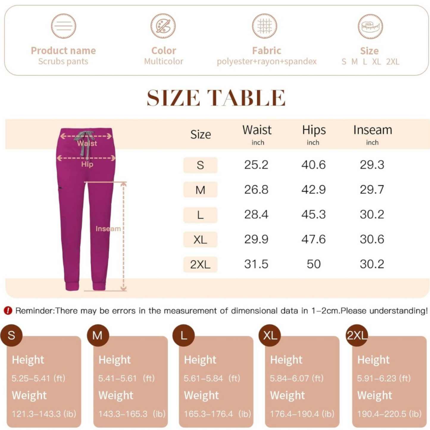 Women's 8 Pocket Midrise Joggers