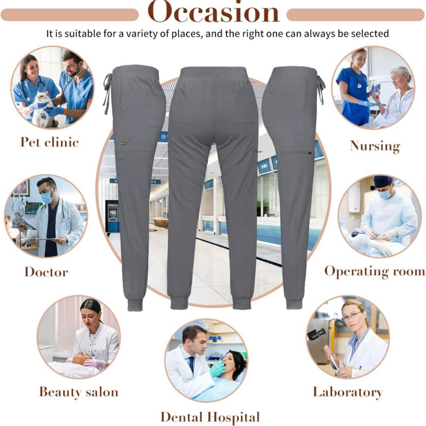 Women's 8 Pocket Midrise Joggers