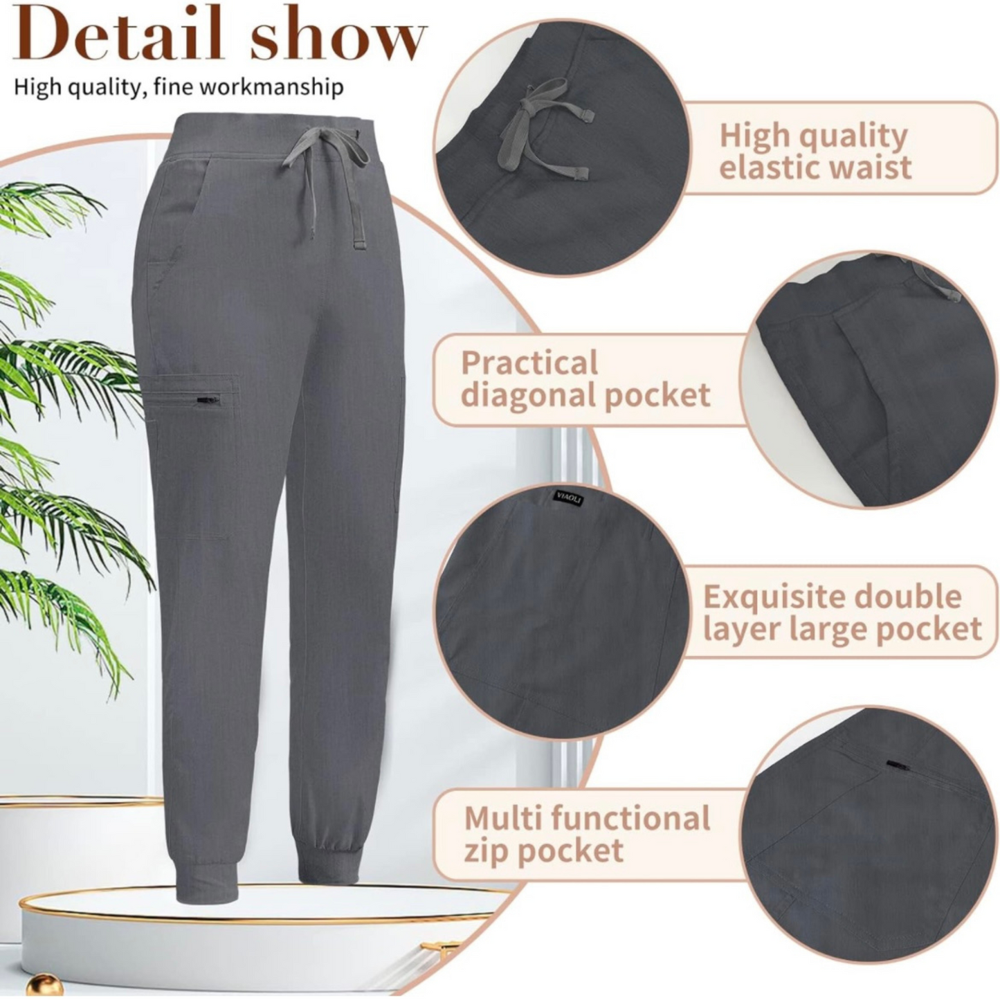 Women's 8 Pocket Midrise Joggers