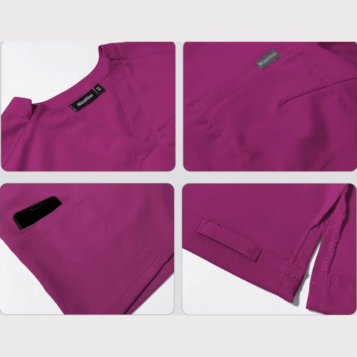 3-Pocket V-Neck Scrub Top
