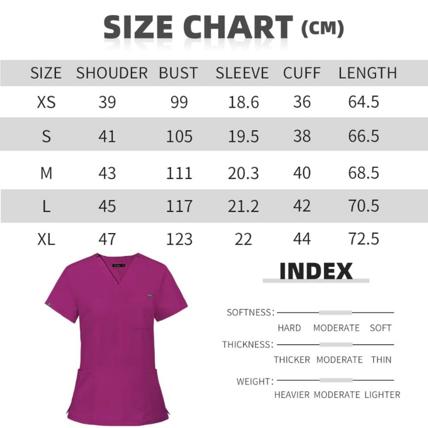 3-Pocket V-Neck Scrub Top