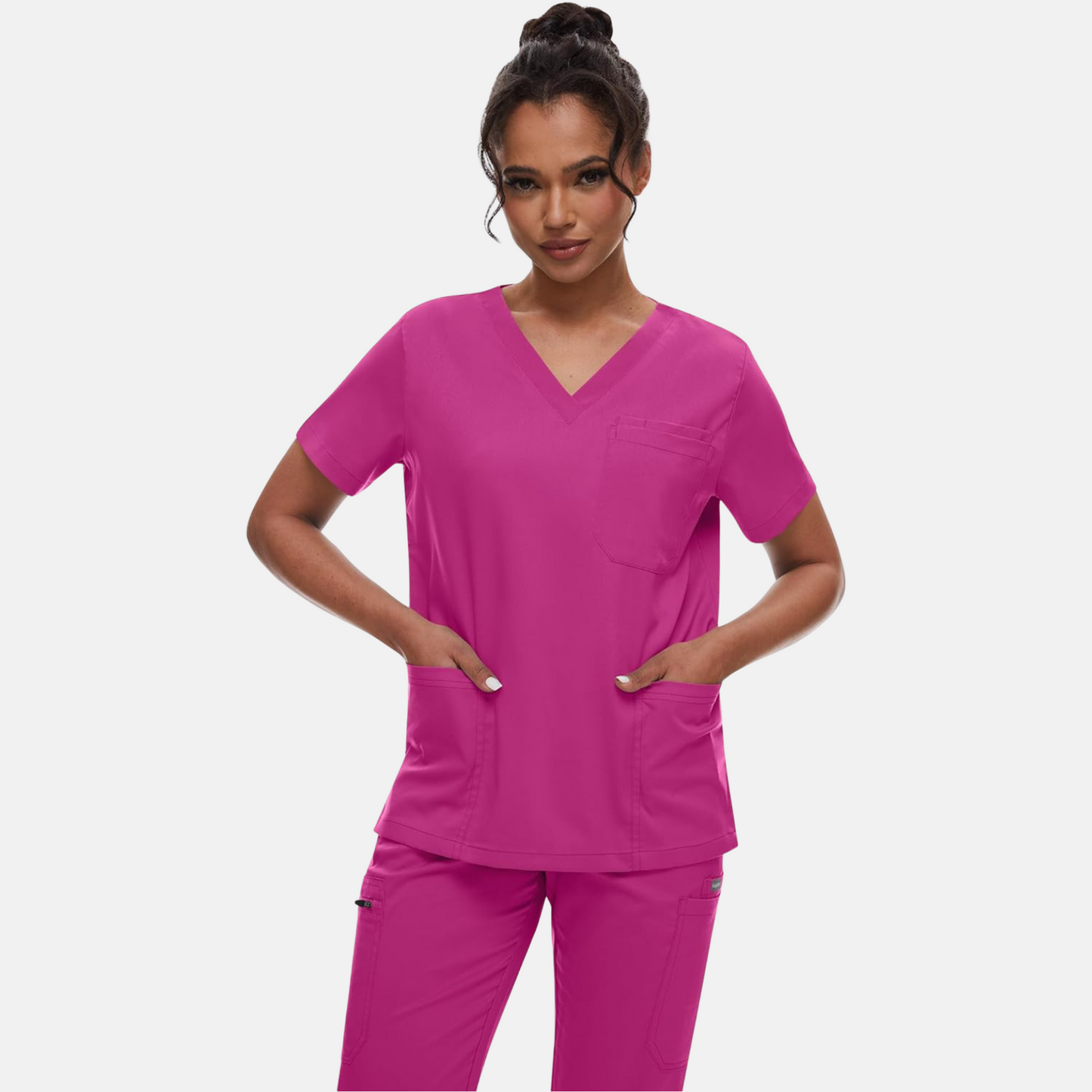 3-Pocket V-Neck Scrub Top
