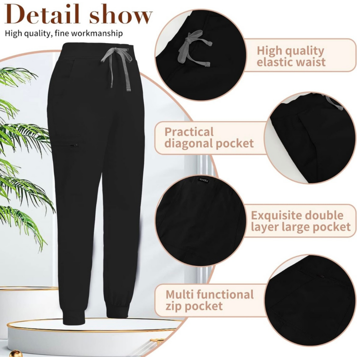Women's 8 Pocket Midrise Joggers